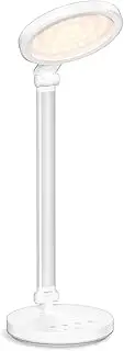 LENCENT Book Light Rechargeable, Eye-Caring Table Lamps Desk Lamp 5 Lighting Modes & Touch Control Stepless Dimming, Auto Timer, Foldable Desk Light for Bedroom Bedside Office Study