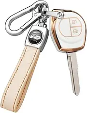 HIBEYO Key Fob Cover for Suzuki Amagatarai Shangyue SX4 Swift Liana Alto Igins Esteem Baleno GR with Keychains Accessories