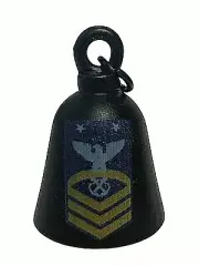 Master Chief Petty Officer Coast Guard Rank Gloss Black Motorcycle Bell