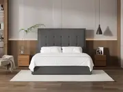 My Style Framed Headboard & Standard Base - King / Gunmetal / Gas Lift Base