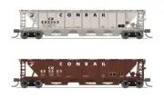 Broadway Limited N PRR Class H32 5-Bay Covered Hopper Conrail CR #2PK 7256