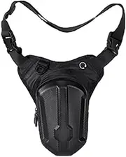 [zolyet] Fanny Pack for Men Women, Cycle Waist Pack Hard Shell Drop Leg Bag with Adjustable Belt for Shopping Hiking Running Cycling Black Type 2
