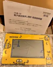 Disney Pixer Minion Alarm Table Clock Digital Yellow Animation RHYTHM Japan New