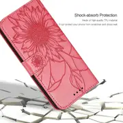 Galaxy Note10 Plus Wallet Case 3 Credit Card Slot ID Card Holder, PU Leather Flip Case - Rose Red