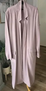 ASOS stunning dusky pink longline duster coat - 16 BNWT