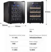 12 Bottles Mini Electronic Wine Cooler Fridge Cabinet Freezer Refrigerator Home