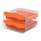 Egg Container for Refrigerator 2 Layers Egg Tray Drawer Egg Fresh Storage Box