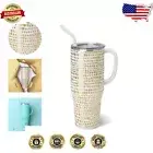 Ultra-Stylish 40oz Mega Mug with Handle & Straw - Dishwasher Safe & Travel Ready