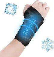 Wrist Ice Compression Sleeve Wrist Ice Pack Wrap Hot & Cold Therapy for Pain Relief Wrist Gel Cold Pack for Carpal Tunnel Tendonitis Injuries Swelling Rheumatoid Arthritis Bruises & Sprains