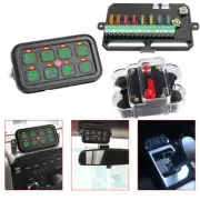 8 Gang 12V Switch Panel LED Light Bar Circuit Control Box For Boat Marine Car RV (for: Subaru)
