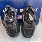 Ralph Lauren “Myron” Polo Sport Black Dress Shoes Toddler Boys Size 6