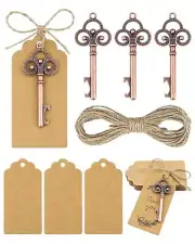 30Pcs Skeleton Key Bottle Openers Wedding Birthday Party Favors for Guests