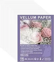 Vellum Paper 8.5 x 11 Translucent Printable, 100 Sheet（100gsm/68lb) Vellum Tracing Paper, Translucent Vellum Paper for Invitation, Greeting Cards, Tracing Paper Pad for Drawing, Sketching, Writing.