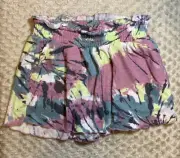 Colsie Retro 80s Pattern Sleep Shorts Soft Elastic Waist Size XS