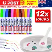 12pcs Magical Water Painting Pen Magic Doodle Drawing Pens Multicolor DF