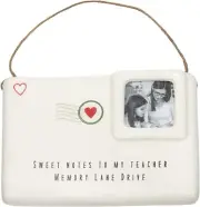 Mud Pie Ceramic Envelope Frame Ornament - Sweet Notes to My Teacher
