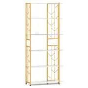 Costway 6-Tier Bookshelf Storage Bookcase Display Rack White