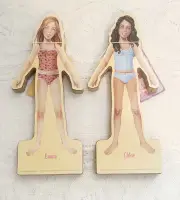 Shure Products Inc Wooden Magnetic Dolls Set Of 2 Dolls Only New With Tags