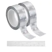 2 Pcs Silver Washi Tape 0.6" x 33ft Star Pattern Masking Tape for DIY Crafts