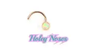 18ct rose gold 2mm Natural Australian Opal nose stud ring bone body jewellery