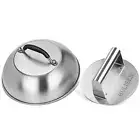 Cheese Melting Dome & Smashed Burger Press 9 Inch Heavy Duty Round Basting Cover