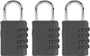 3 Pcs Combination Lock 4 Digit Outdoor Waterproof Padlock for, Sports Locker, Fence,School Gym Locker, Hasp Storage,Toolbox, Gate, Case