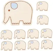 SEWACC DIY Elephant Shape Blank Cards 60pcs Study Cards Animal Note Blank Game