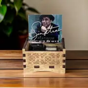 New “Fly Me To The Moon” By Frank Sinatra Handmade Wind Up Wooden Music Box
