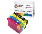 4 Pack (1BK,1C,1M,1Y) Compatible Ink for Epson 212XL for Epson Expression Home XP-2100 XP-3100 XP-3105 XP-4100 Workforce WF-2810 WF-2830 WF-2850