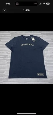 Under Armour Project Rock Mens 2XL Embroidered HW SS T-Shirt 1379749 Black $50