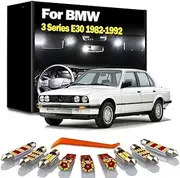 10Pcs Car Accessories LED Interior Map Dome Number Plate Light Kit, For BMW 3 Series E30 1982-1990 1991 1992 Signal Lamp
