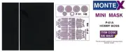 Montex 1/48 NORTHROP P-61A BLACK WIDOW CANOPY PAINT MASK Hobby Boss