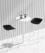 Round Bar Table Office Table Small Dining Table for Office Boardroom Living Room Top Outdoor High Kitchen Table Standing Cocktail Table Bistro Pub Table(40x50cm)