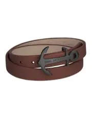 [Paul Hewitt] North Bound Brown/Black Leather Bracelet PH WB B 1M