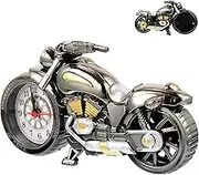 ULTECHNOVO 1Pc Retro Motorcycle Shape Alarm Clock Unique Desktop Ornaments for Home Office Decor Vintage Motorbike Design Pattern Material Motor