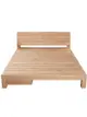 現代簡約實木床1.8米雙人床出租房用1.5m單人原木床1.2榻榻米床架