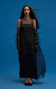 [Emilia Wickstead] Selina Polka-Dot Taffeta Midi Dress