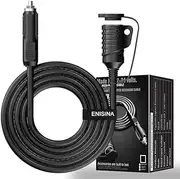 Cigarette Lighter Extension Cable 1.5m-5ft 16AWG Male to Female Socket, DC 12V/24V Cigarette Lighter Socket Power Outlet with 15A fuse