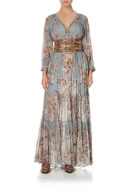 LONG GATHERED PANEL DRESS LE PALAIS DU ZAHIR