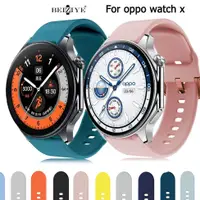 在飛比找蝦皮商城優惠-彩扣矽膠表帶運動錶帶Oppo錶帶oppo watch x手錶