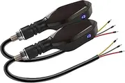 Motorcycle Turn Signal Lights, 2X LED Blinkers with 27 Flash Modes, 12V Front and Rear Indicators, Worldwide Motorcycle Accessories Compact Ideal for Street Glide, Road Glide