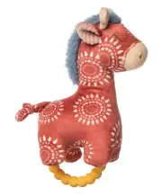 Mary Meyer Boho Baby Stuffed Animal Soft Toy, 6-inches, Giraffe Teether Rattle