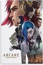 Arcane Poster Anime Comics Tv Series Vintage Retro Cover Canvas Painting Wall Art Picture Home Decor Print For Bedroom Living Room Dorm Study Bar Office 08x12inch(20x30cm)