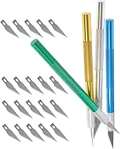 EXAOMBLE Knife Set Sturdy Aluminum Material for Hobby Cutting Tool Paper Leather Crafts