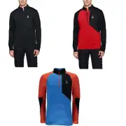 Spyder Men Charger Thermastretch Turtle Neck 1/2 Zip Pullover MidLayer Hoodie