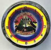 16" Margaritaville Great Minds Clink Alike Yellow Neon Wall Clock Garage ManCave
