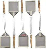 Kings County Tools Old-Fashioned Fly Swatter | 5-Pack | Wire Frame with Wooden Handle | Strong Mesh | Sewn Edges | Take Out Pesky Pests Effectively Unlike Plastic | Made in France