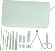 PACKOVE 1Set Nail Care Kit Portable Manicure Set with Buckle Design for Home Use Includes Safe Blades Ear Eyebrow Tweezers Stylish Storage Case
