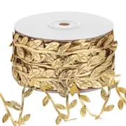 1 Roll Leaf Ribbon Garland Artificial Vine Decoration Wreath Making Leaf Ribbon