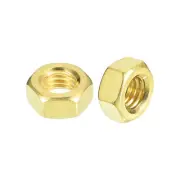 Hex Nuts (M8x1.25mm) 10Pcs Brass Coarse Thread Nut Machine Screw Nut